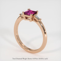 0.72 Ct. Ruby Ring, 14K Rose Gold 2