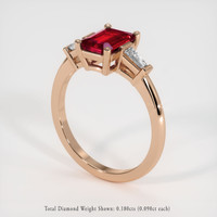 1.55 Ct. Ruby Ring, 14K Rose Gold 2