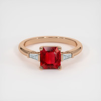 1.26 Ct. Ruby Ring, 14K Rose Gold 1