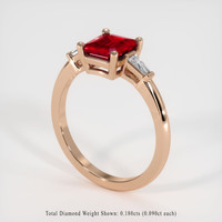 1.26 Ct. Ruby Ring, 14K Rose Gold 2