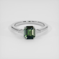 1.59 Ct. Green Sapphire Ring, Silver 1