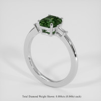 1.59 Ct. Green Sapphire Ring, Silver 2