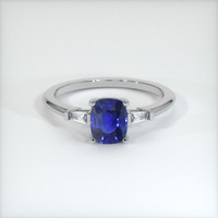 1.93 Ct. Blue Sapphire Ring, 10K White Gold 1