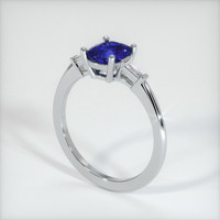 1.93 Ct. Blue Sapphire Ring, 10K White Gold 2