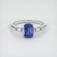 2.77 Ct. Blue Sapphire Ring, 14K White Gold 1