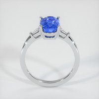 3.02 Ct. Blue Sapphire Ring, 14K White Gold 3