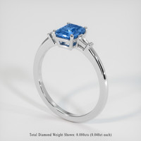 1.24 Ct. Sapphire Ring, 14K White Gold 2