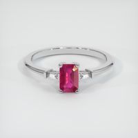 0.50 Ct. Ruby Ring, 14K White Gold 1