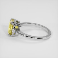 3.05 Ct. Yellow Sapphire Ring, 14K White Gold 4