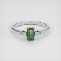 0.55 Ct. Sapphire Ring, 14K White Gold 1