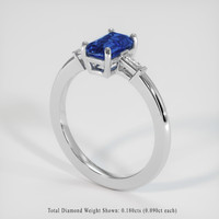 1.50 Ct. Sapphire Ring, 14K White Gold 2