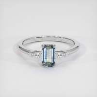 0.70 Ct. Bi Color Sapphire Ring, 14K White Gold 1