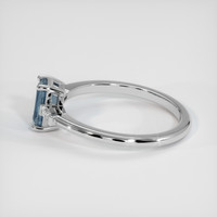 0.70 Ct. Bi Color Sapphire Ring, 14K White Gold 4