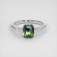 1.61 Ct. Sapphire Ring, 14K White Gold 1