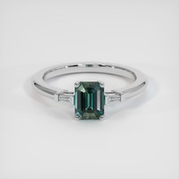 1.18 Ct. Sapphire Ring, 14K White Gold 1