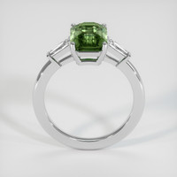 3.55 Ct. Green Sapphire Ring, 14K White Gold 3