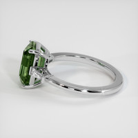 3.55 Ct. Green Sapphire Ring, 14K White Gold 4
