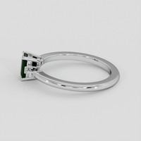 0.63 Ct. Bluish Green Sapphire Ring, 14K White Gold 4