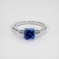 1.20 Ct. Blue Sapphire Ring, 14K White Gold 1