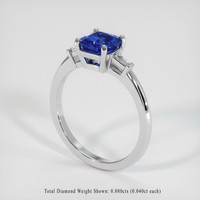 1.20 Ct. Blue Sapphire Ring, 14K White Gold 2