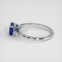 1.20 Ct. Blue Sapphire Ring, 14K White Gold 4