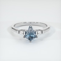 0.71 Ct. Sapphire Ring, 14K White Gold 1