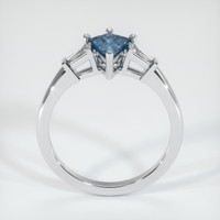 0.71 Ct. Sapphire Ring, 14K White Gold 3