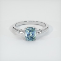 1.38 Ct. Sapphire Ring, 14K White Gold 1