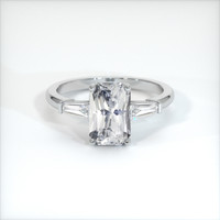 3.16 Ct. Sapphire Ring, 14K White Gold 1