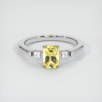 0.88 Ct. Sapphire Ring, 14K White Gold 1