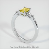 0.88 Ct. Sapphire Ring, 14K White Gold 2