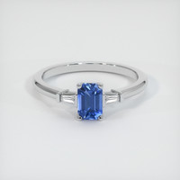 0.66 Ct. Sapphire Ring, 18K White Gold 1