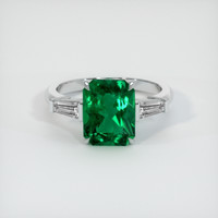 2.18 Ct. Emerald Ring, 18K White Gold 1