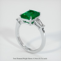 2.18 Ct. Emerald Ring, 18K White Gold 2