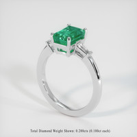 2.02 Ct. Emerald Ring, 18K White Gold 2