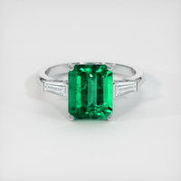 3.06 Ct. Emerald Ring, 18K White Gold 1