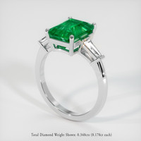 3.06 Ct. Emerald Ring, 18K White Gold 2