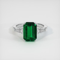 3.19 Ct. Emerald Ring, 18K White Gold 1