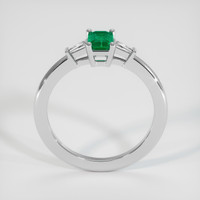 0.43 Ct. Emerald Ring, 18K White Gold 3
