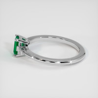 0.43 Ct. Emerald Ring, 18K White Gold 4