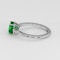 1.43 Ct. Emerald Ring, 18K White Gold 4