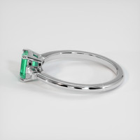 0.51 Ct. Emerald Ring, 18K White Gold 4