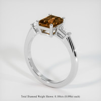 1.57 Ct. Gemstone Ring, 18K White Gold 2