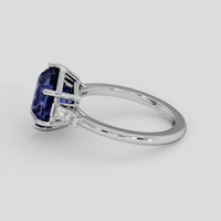 4.88 Ct. Blue Tanzanite Ring, 18K White Gold 4