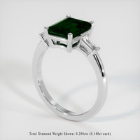 2.04 Ct. Gemstone Ring, 18K White Gold 2