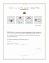 Ruby Ring 0.53 Ct., 18K White Gold Appraisal