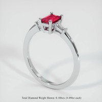 Ruby Ring 0.53 Ct., 18K White Gold Preview