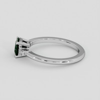 0.85 Ct. Bluish Green Sapphire Ring, 18K White Gold 4