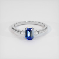 0.60 Ct. Sapphire Ring, 18K White Gold 1