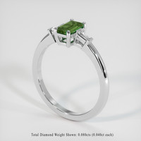 0.55 Ct. Sapphire Ring, 18K White Gold 2